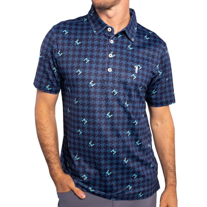 William Murray Golf Mens WM Houndstooth Polo